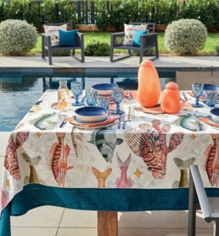Tabasco Tovaglia Tavola antimacchia maison Sucree 155 x 315 cm 14 posti